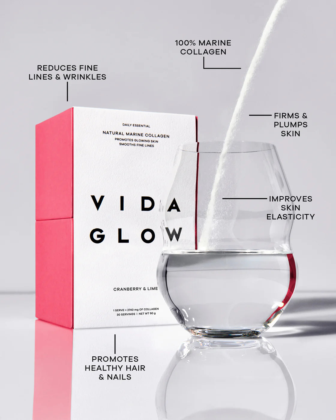 VIDA GLOW Marine Collagen Cranberry & Lime