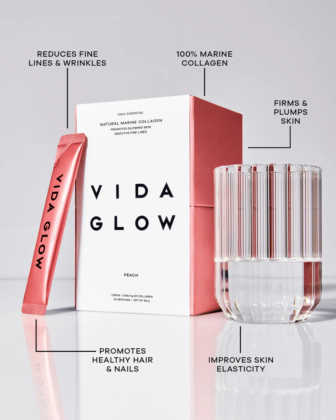 VIDA GLOW Marine Collagen Peach